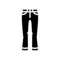 bootcut pants clothes glyph icon vector illustration