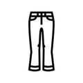 bootcut pants clothes line icon vector illustration