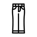 bootcut pants clothes line icon vector illustration