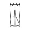 bootcut pants clothes line icon vector illustration