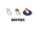 Bootees icon in different style Royalty Free Stock Photo
