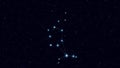Bootes constellation, gradually zooming rotating image
