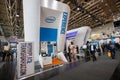 Booth of Intel Corporation at CeBIT information technology trade show