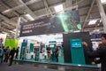 Booth of Kaspersky Lab company at CeBIT Royalty Free Stock Photo