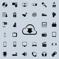 booting from the cloud icon. Detailed set of minimalistic icons. Premium graphic design. One of the collection icons for websites,