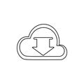 booting from the cloud icon. Element of Media for mobile concept and web apps icon. Thin line icon for website design and