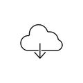 booting from the cloud icon. Element of simple icon for websites, web design, mobile app, info graphics. Thin line icon for websit