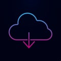 Booting from the cloud nolan icon. Simple thin line, outline vector of web icons for ui and ux, website or mobile application