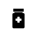 Bootle of drugs isolated icon. vector illustration eps 10. Bootle of medicines outline icon.