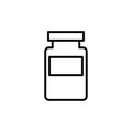 Bootle of drugs isolated icon. vector illustration eps 10. Bootle of medicines outline icon.