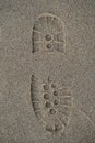 Bootprint in the sand