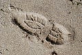 Bootprint on the sand