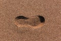 Bootprint on sand