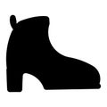 boots barbicore black shoes doll icon element Royalty Free Stock Photo