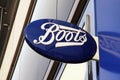 Boots chemist logo advertising sign