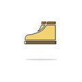 Boots color thin line icon.Vector illustration