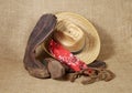 Boots, hat and Horseshoes 3 Royalty Free Stock Photo