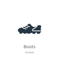 Boots icon vector. Trendy flat boots icon from football collection isolated on white background. Vector illustration can be used Royalty Free Stock Photo