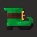 Boots of leprechaun for St. Patricks Day icon