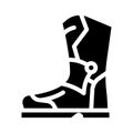 boots motorcycle glyph icon vector illustration Royalty Free Stock Photo