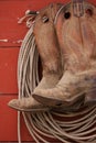 Boots and Rope Royalty Free Stock Photo