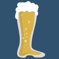 boots shaped beer glass. Vector illustration decorative design Royalty Free Stock Photo
