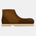 Boots shoe isolated vector illustration Royalty Free Stock Photo