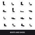 Boots and shoes eps10