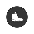 Boots shoes white icon flat style vector