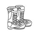 Boots snowboard sport icon