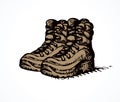 Boots. Vector drawing Royalty Free Stock Photo