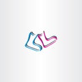 boots walking logo vector icon design