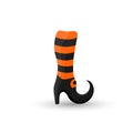 boots witch striped isolated on white background Royalty Free Stock Photo