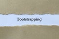 Bootstrapping on paper Royalty Free Stock Photo