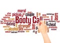 Booty call word cloud and hand writing concept Royalty Free Stock Photo
