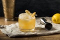 Boozy Alcoholic Penicillin Cocktail Royalty Free Stock Photo