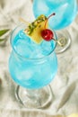 Boozy Blue Hawaii Hurricane Cocktail