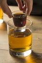 Boozy Bomb Shots with LIquor and Energy Drink