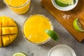 Boozy Cold Mango Margarita Cocktail Royalty Free Stock Photo