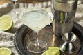 Boozy Lime Drop Martini Royalty Free Stock Photo