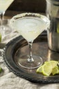 Boozy Lime Drop Martini Royalty Free Stock Photo