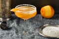 Boozy Orange Sidecar Cocktail Royalty Free Stock Photo