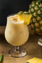 Boozy PIneapple Painkiller Cocktail Royalty Free Stock Photo