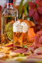 Boozy Pumpkin Pie Shooters Royalty Free Stock Photo