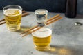 Boozy Refreshing Japanese Sake Bomb Cocktail Royalty Free Stock Photo