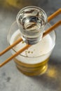 Boozy Refreshing Japanese Sake Bomb Cocktail Royalty Free Stock Photo