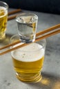 Boozy Refreshing Japanese Sake Bomb Cocktail Royalty Free Stock Photo