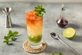 Boozy Refreshing Queens Park Swizzle Royalty Free Stock Photo