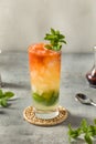 Boozy Refreshing Queens Park Swizzle Royalty Free Stock Photo