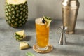 Boozy Refreshing Rum Bahama Mama Cocktail